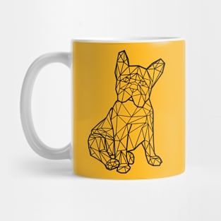 Polygonal dog black Mug